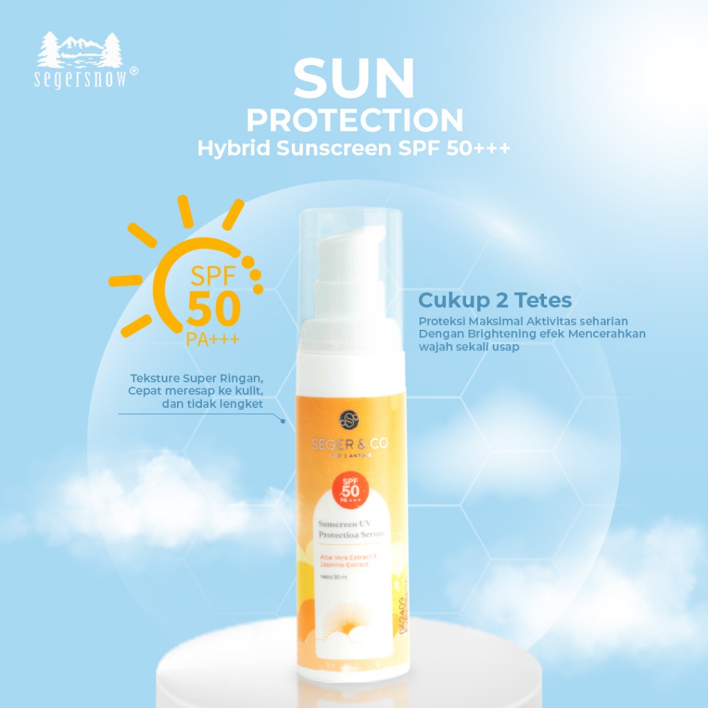 Seger & Co Sunscreen UV Protection Serum 30ml SPF 50 PA+++