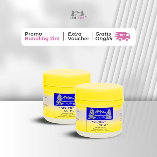 Image of Seger Snow Bundle 2in1 Vanishing Cream Botol Besar 35gr 2Pcs | Mengandung Gliserin Meratakan Warna Kulit & Menyamarkan Noda Hitam Halal BPOM