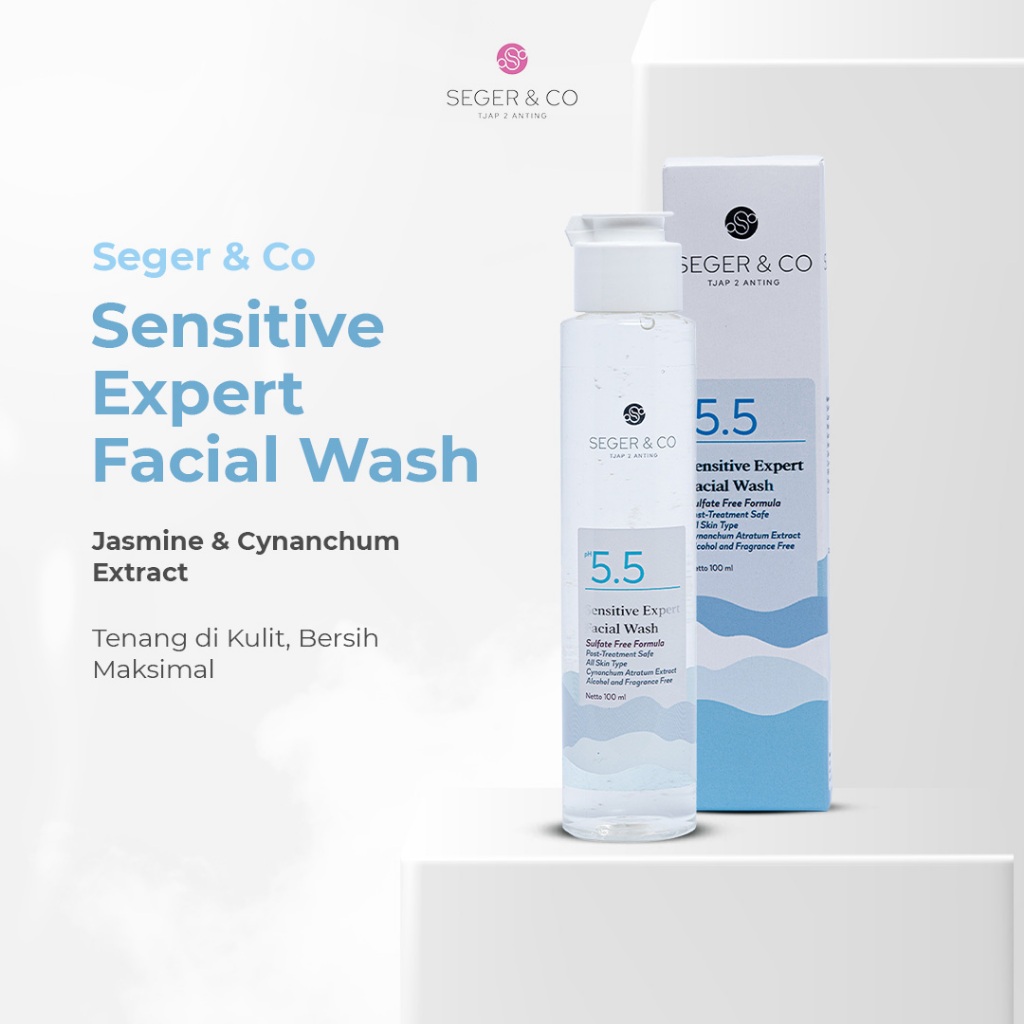 Seger & Co Sensitive Expert Facial Wash 100ml pH 5.5 Sulfate Free