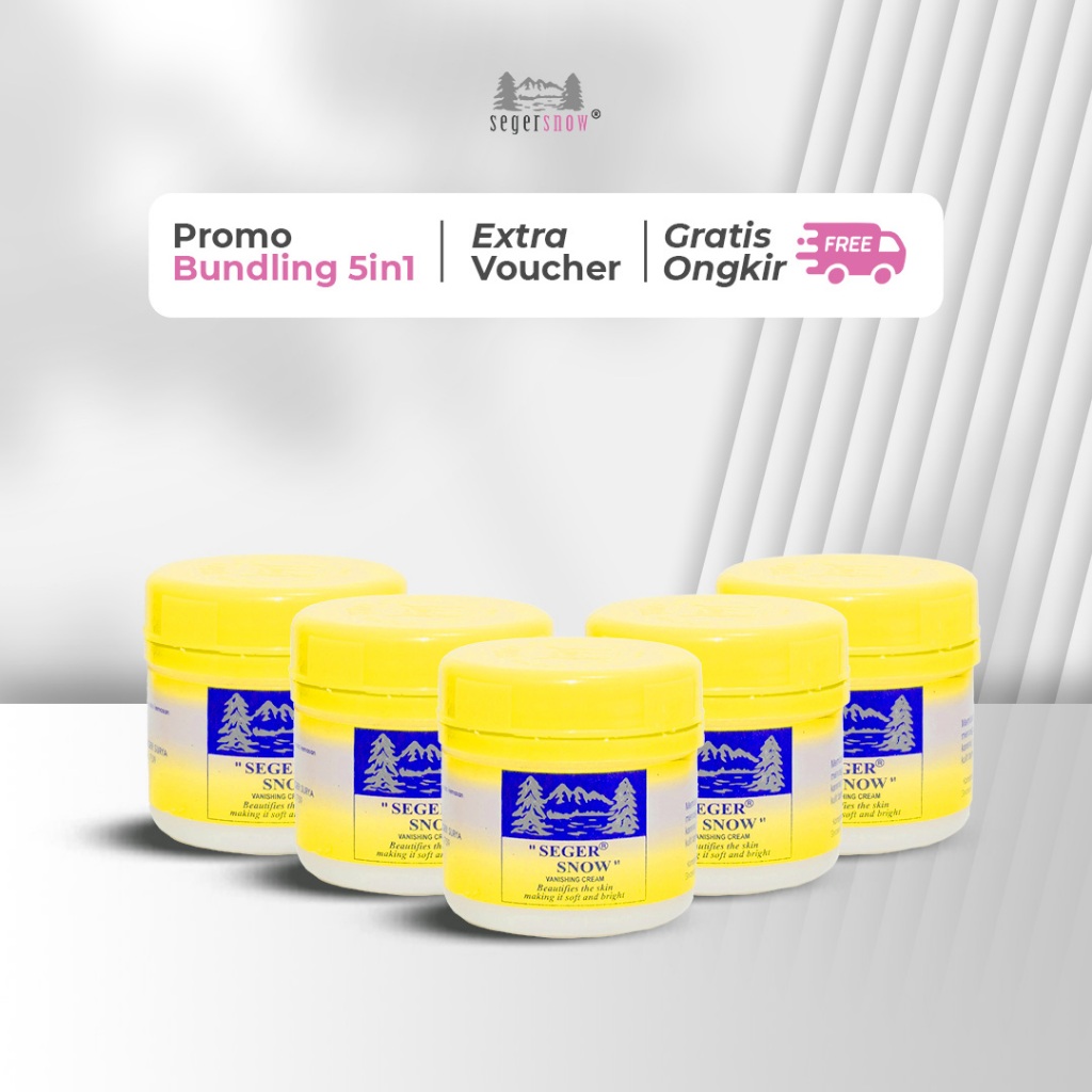 Seger Snow Bundle 5in1 – Vanishing Cream Botol Besar 35gr 5pcs