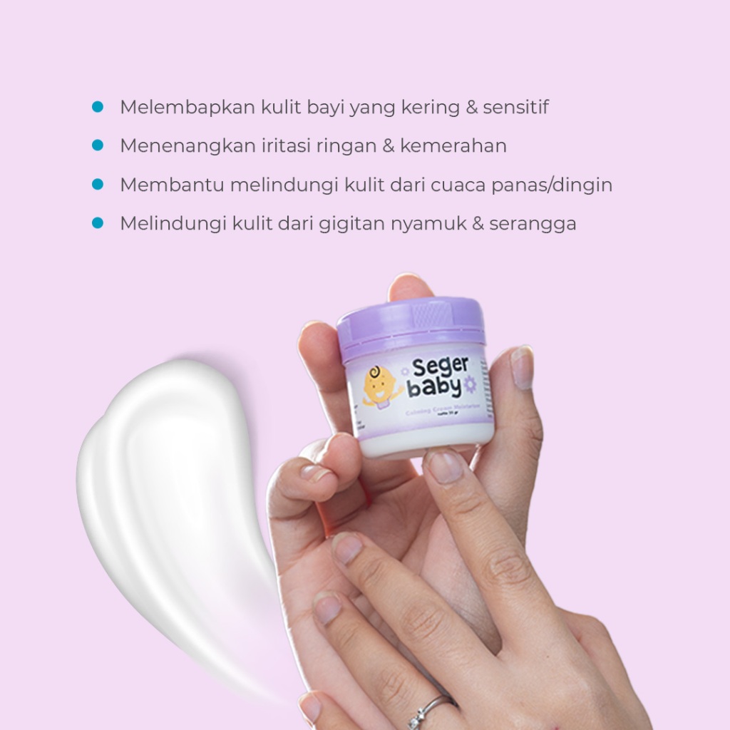 Seger Baby Bundle 3in1 – Calming Moisturizer Cream Jojoba & Lavender Essential Oil 35gr 3pcs