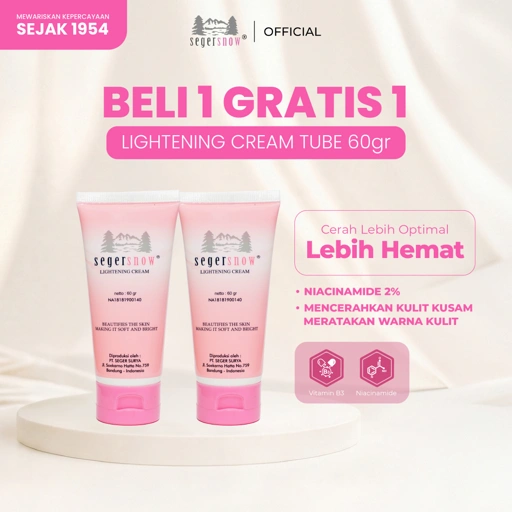 (BELI 1 GRATIS 1) Seger Snow Lightening Cream Tube 60gr