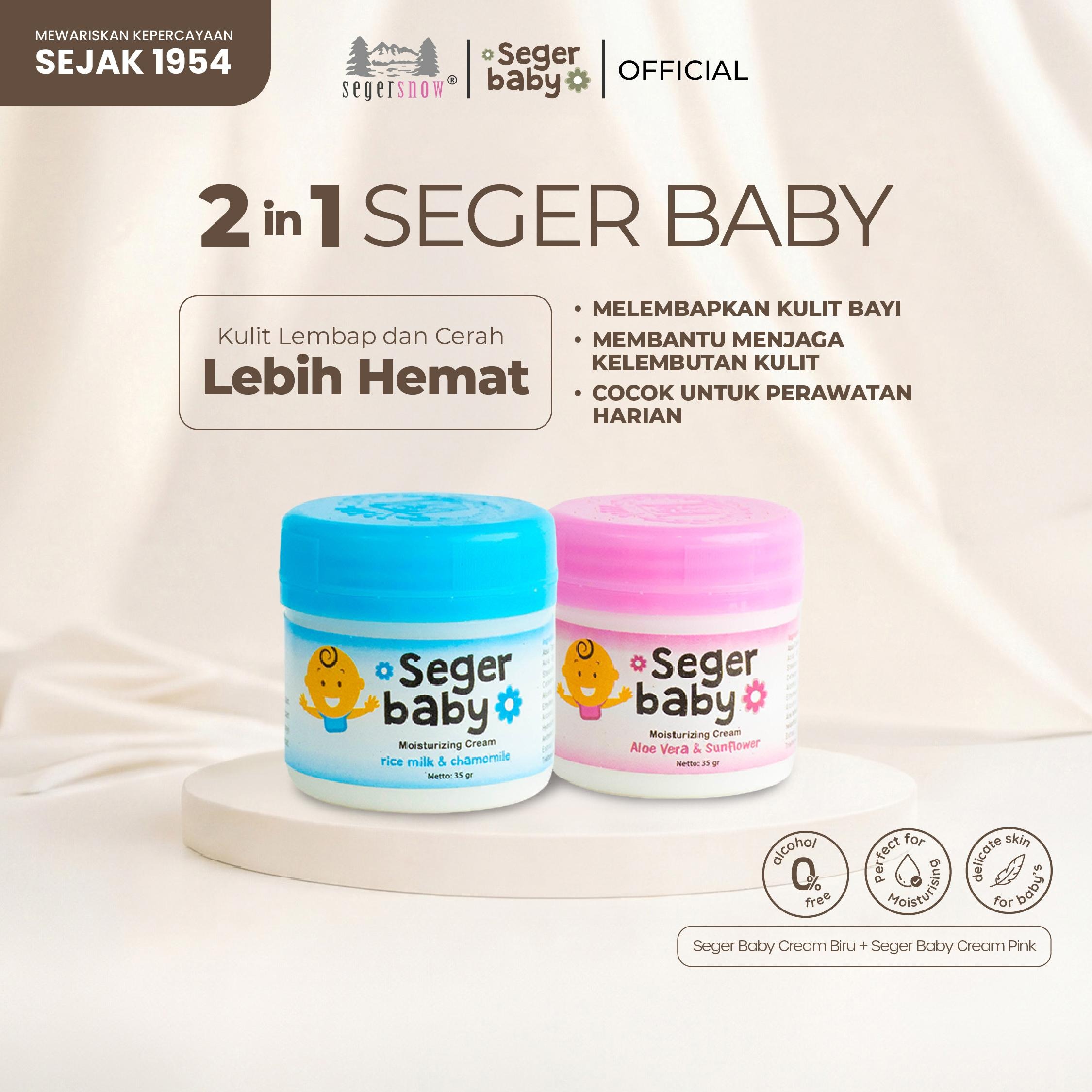 Seger Baby Moisturizing Cream 35gr 2in1 – Skincare Bayi & Anak untuk Wajah dan Badan | Melembapkan & Melembutkan Kulit HALAL & BPOM