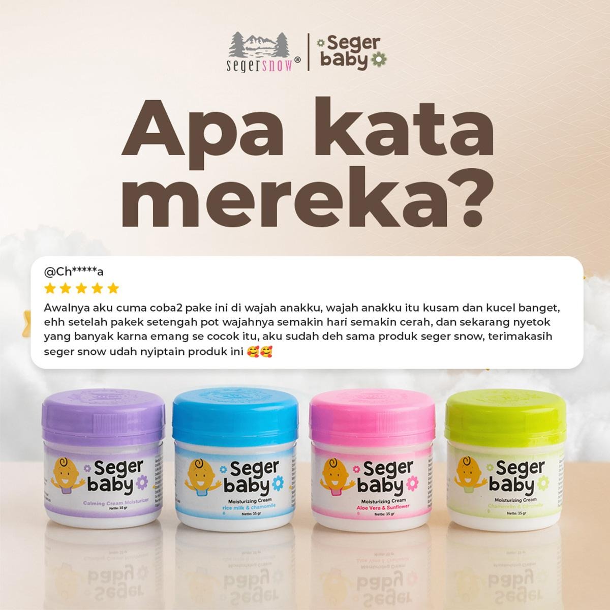 Seger Baby Moisturizing Cream 35gr 2in1 – Skincare Bayi & Anak untuk Wajah dan Badan | Melembapkan & Melembutkan Kulit HALAL & BPOM
