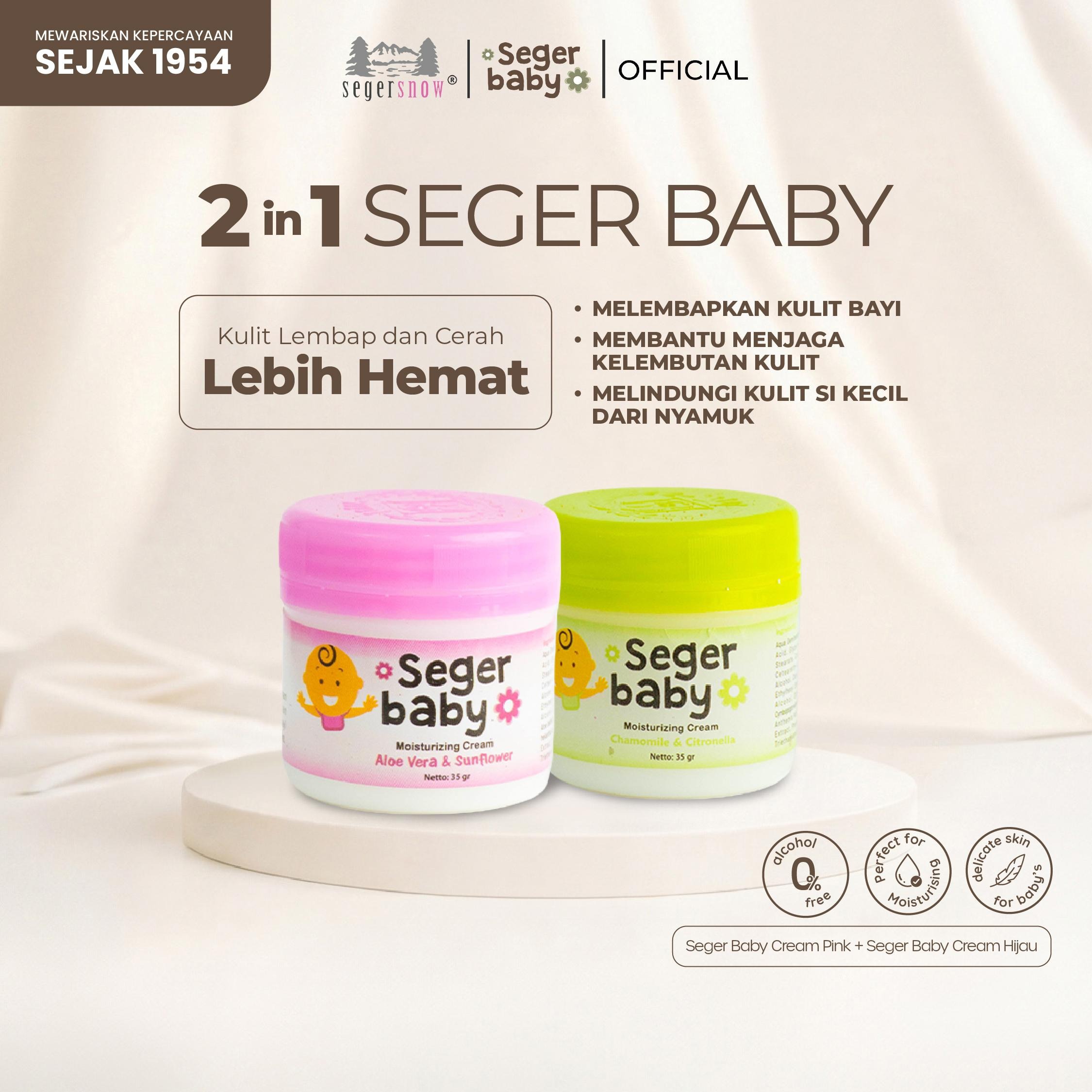 Seger Baby Moisturizing Cream 35gr 2in1 – Skincare Bayi & Anak untuk Wajah dan Badan | Melembapkan & Melembutkan Kulit HALAL & BPOM