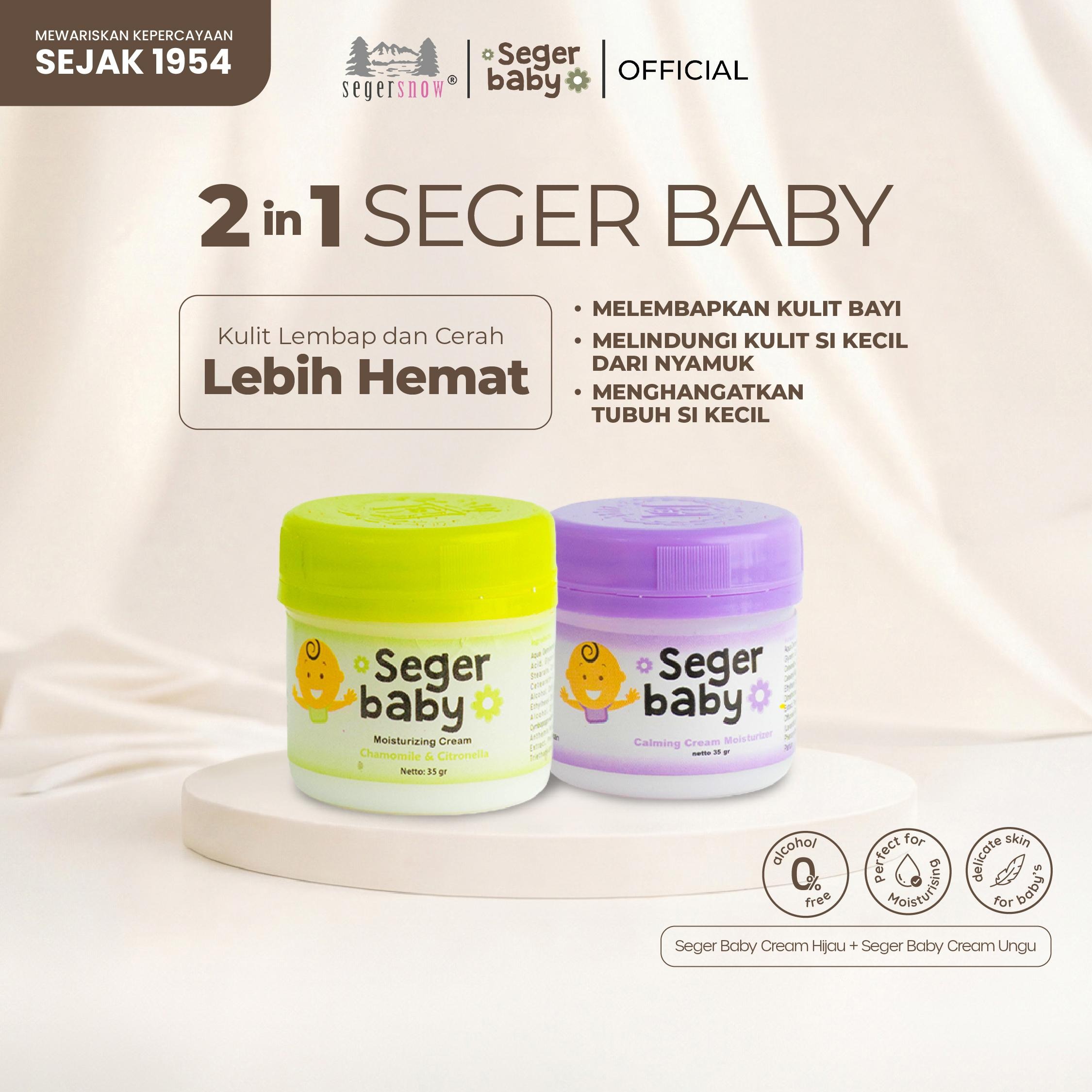 Seger Baby Moisturizing Cream 35gr 2in1 – Skincare Bayi & Anak untuk Wajah dan Badan | Melembapkan & Melembutkan Kulit HALAL & BPOM