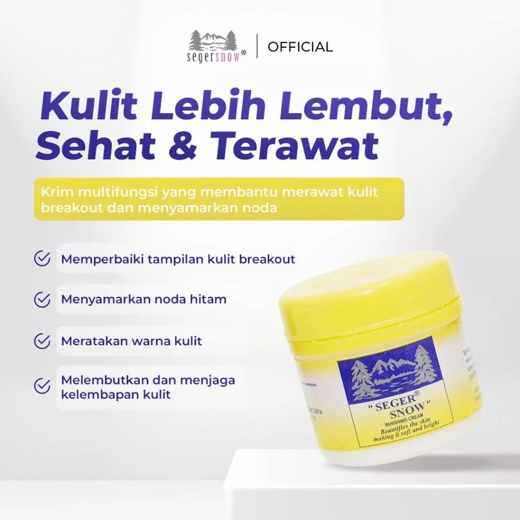 Seger Snow Bundle 2in1 Mencerahkan dan Menghaluskan Kulit