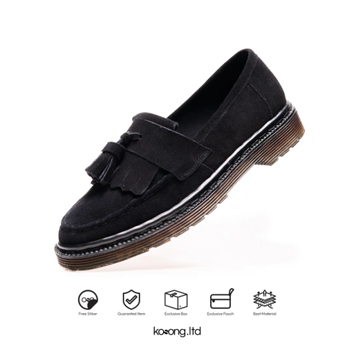 Image of Kosong.Ltd Sepatu Loafers Pria Wanita  VELVET - Black