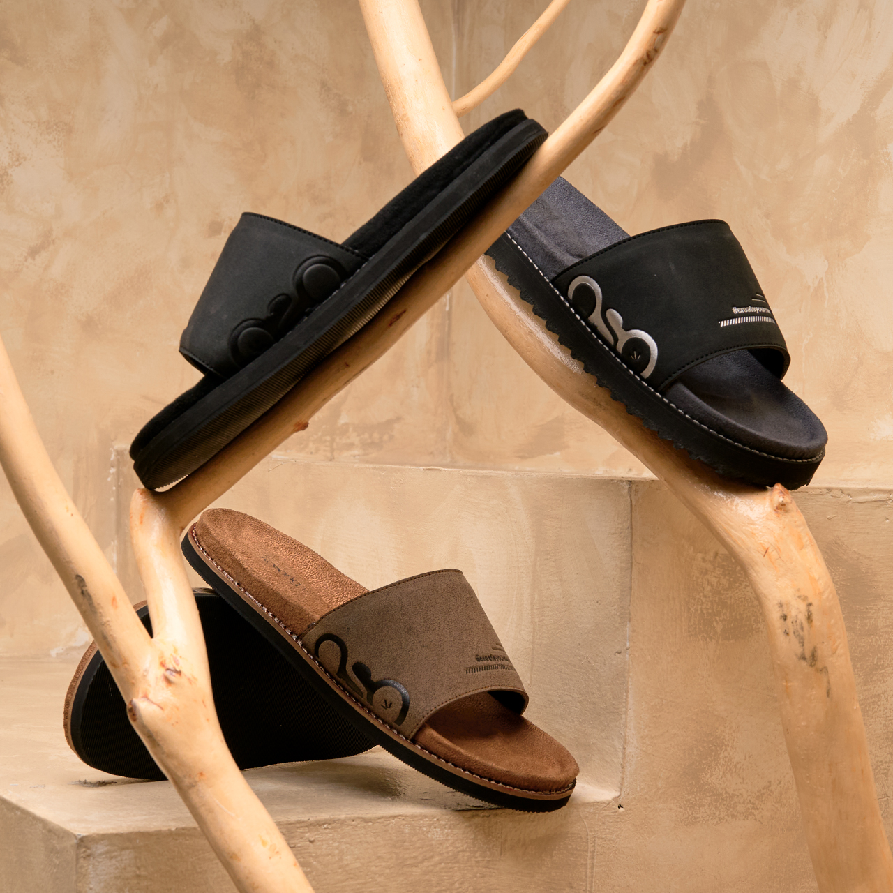 Kosong.Ltd Sandal Selop Pria - Wanita Ease Bold - Black