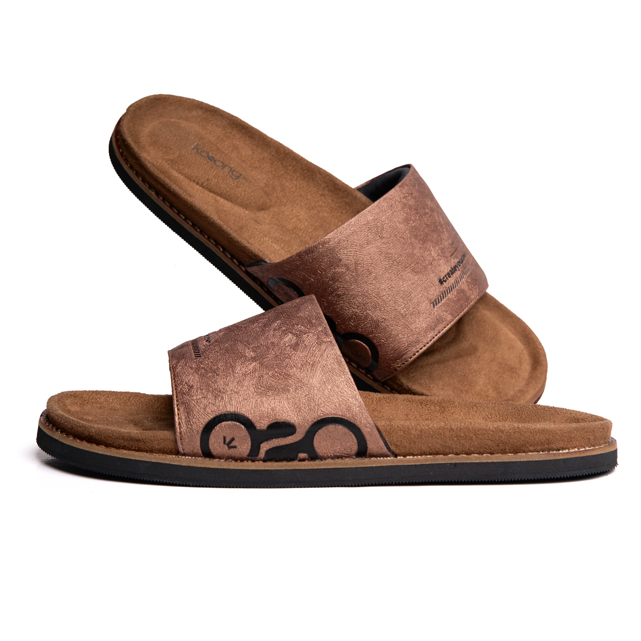 Kosong.Ltd Sandal Selop Pria-Wanita EASE CORAL - Brown