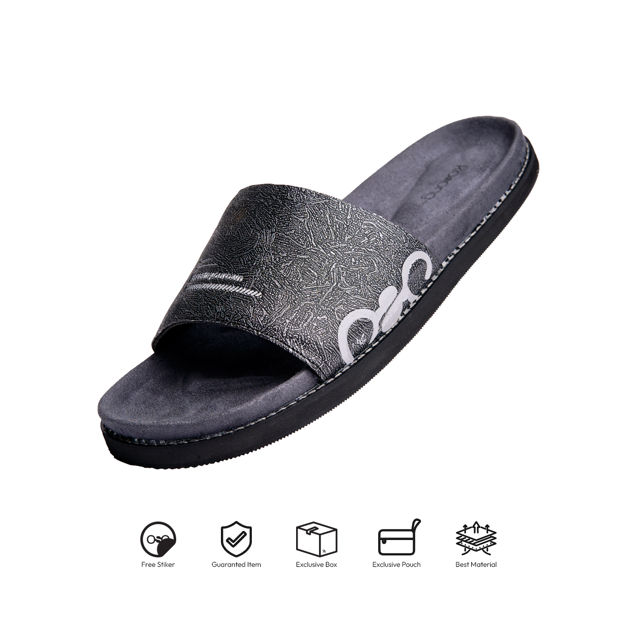Kosong.Ltd Sandal Selop Pria-Wanita EASE CORAL - Grey