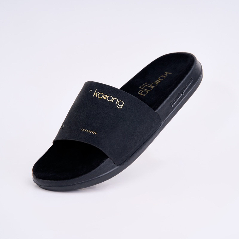 Kosong.Ltd Sandal Pria Wanita LUXE Suede - Full Black