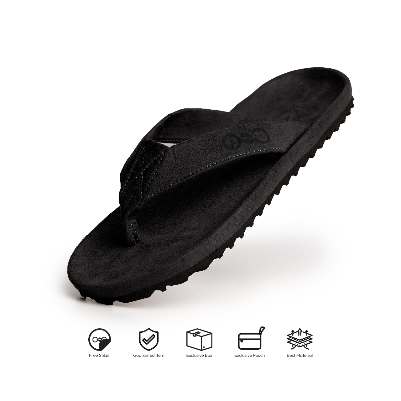 Kosong.Ltd Sandal Jepit Pria / Wanita - Black