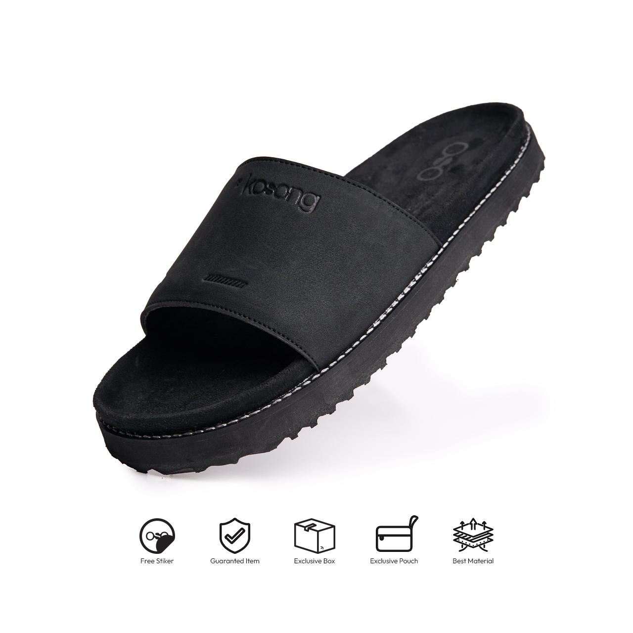 Kosong.Ltd Sandal Selop Pria - Wanita Luxe Bold - Black