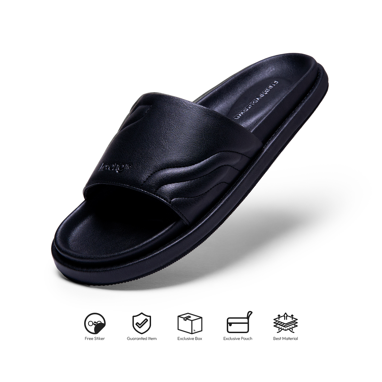 Kosong.Ltd Sandal Selop Pria / Wanita Eden - Black