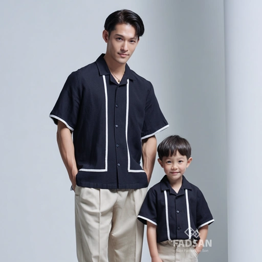 Image of Greece Shirt Couple Ayah Dan Anak Black