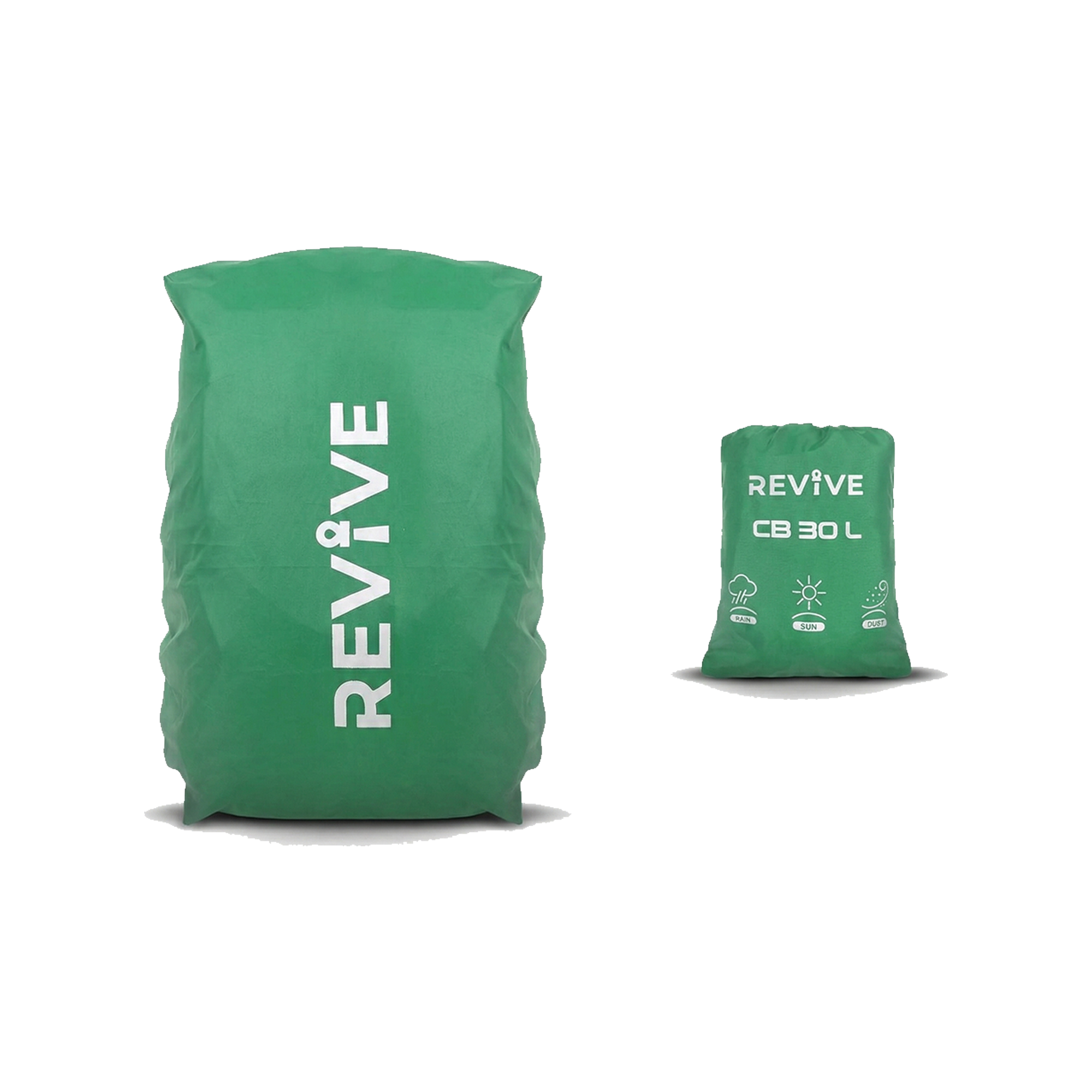 REVIVE Rain Cover 30L - Green Cover Bag