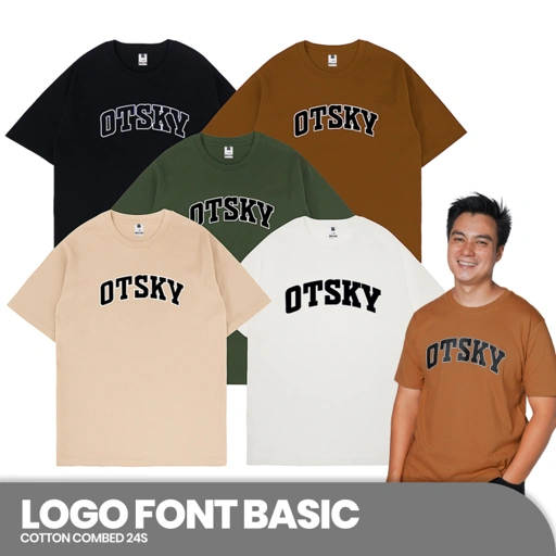 Image of Otsky Kaos Pria Basic Font Cotton Combed 24s (Q)