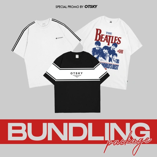 Image of (BUY 1 GET 3) Special Bundling Kaos Best Seller Otsky Cotton 24s