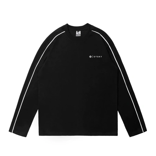 Image of Otsky Kaos Longsleeve One Strip Lengan Panjang Pria Katun 24s