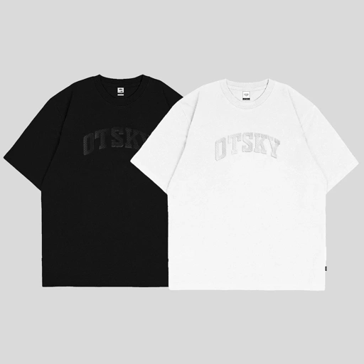 Image of Otsky Kaos Pria Font Rubber Lengan Pendek Katun 24s