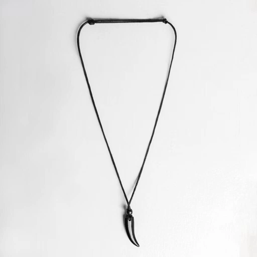 Image of Otsky Kalung Pria Tali Black Fanc Necklace