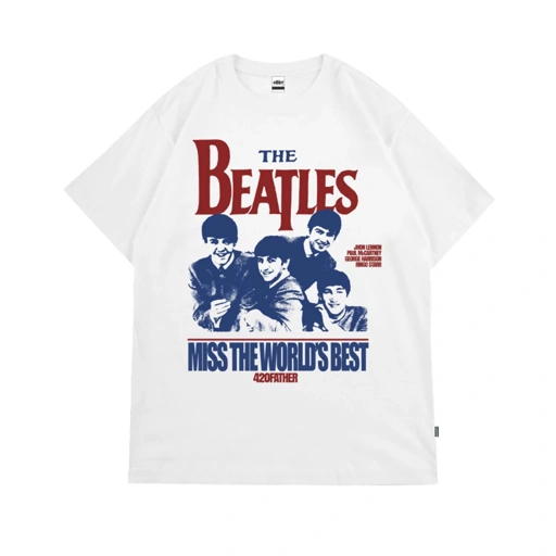 Image of Otsky X 420Father Kaos Pria The Beatles White X BL7041WL Cotton 24s (R)
