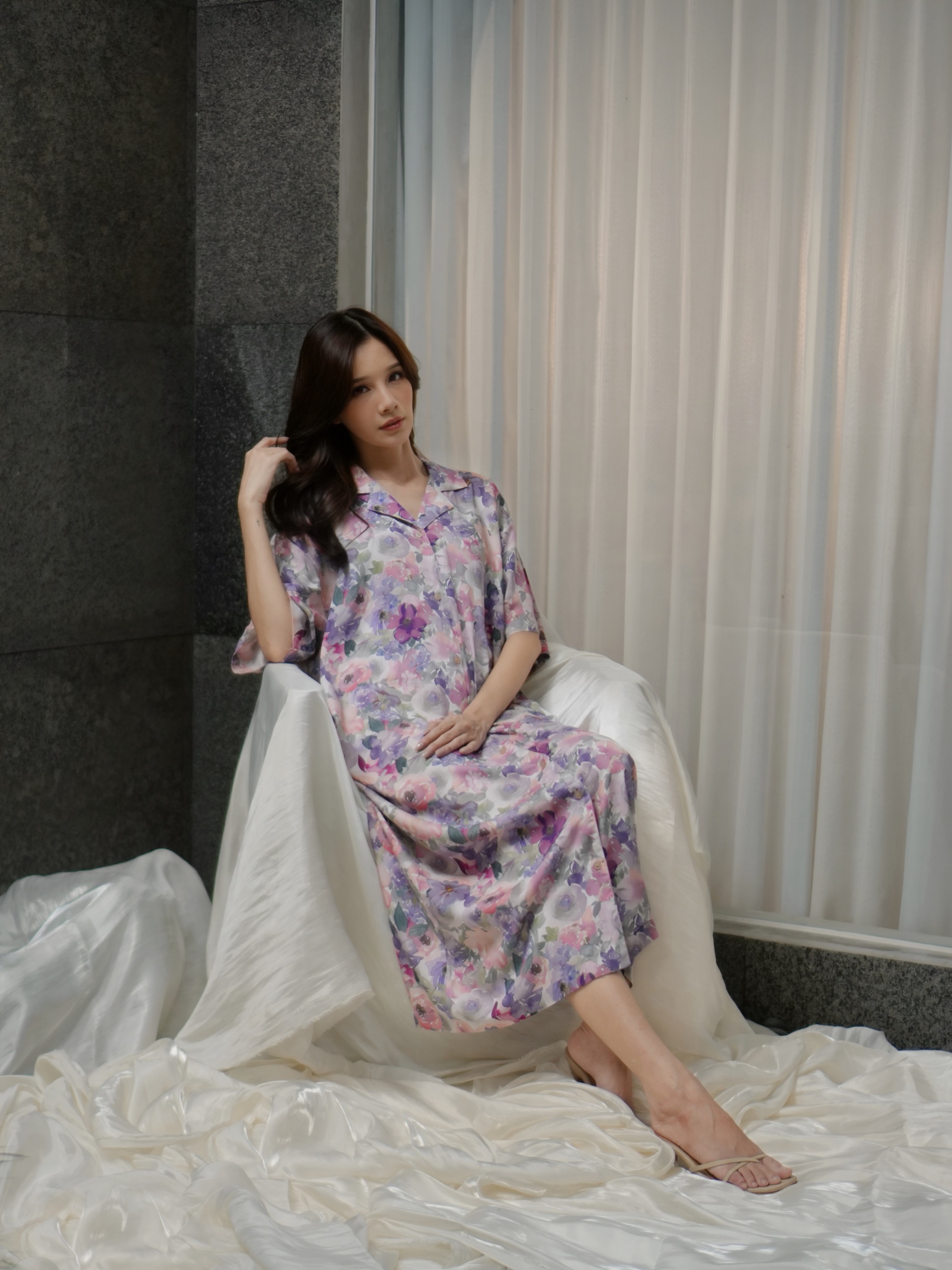 MOLLY │ Dress Daster Kancing Rayon Panjang