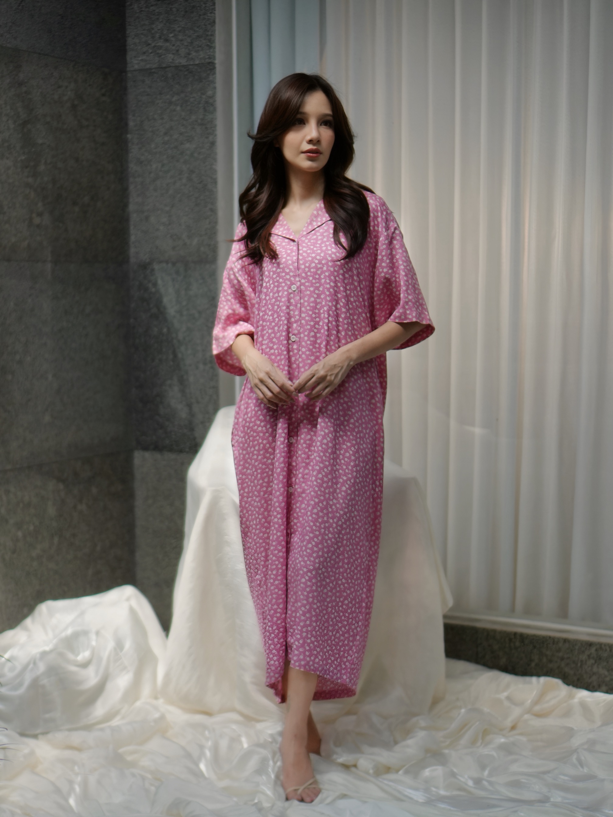 MOLLY │ Dress Daster Kancing Rayon Panjang