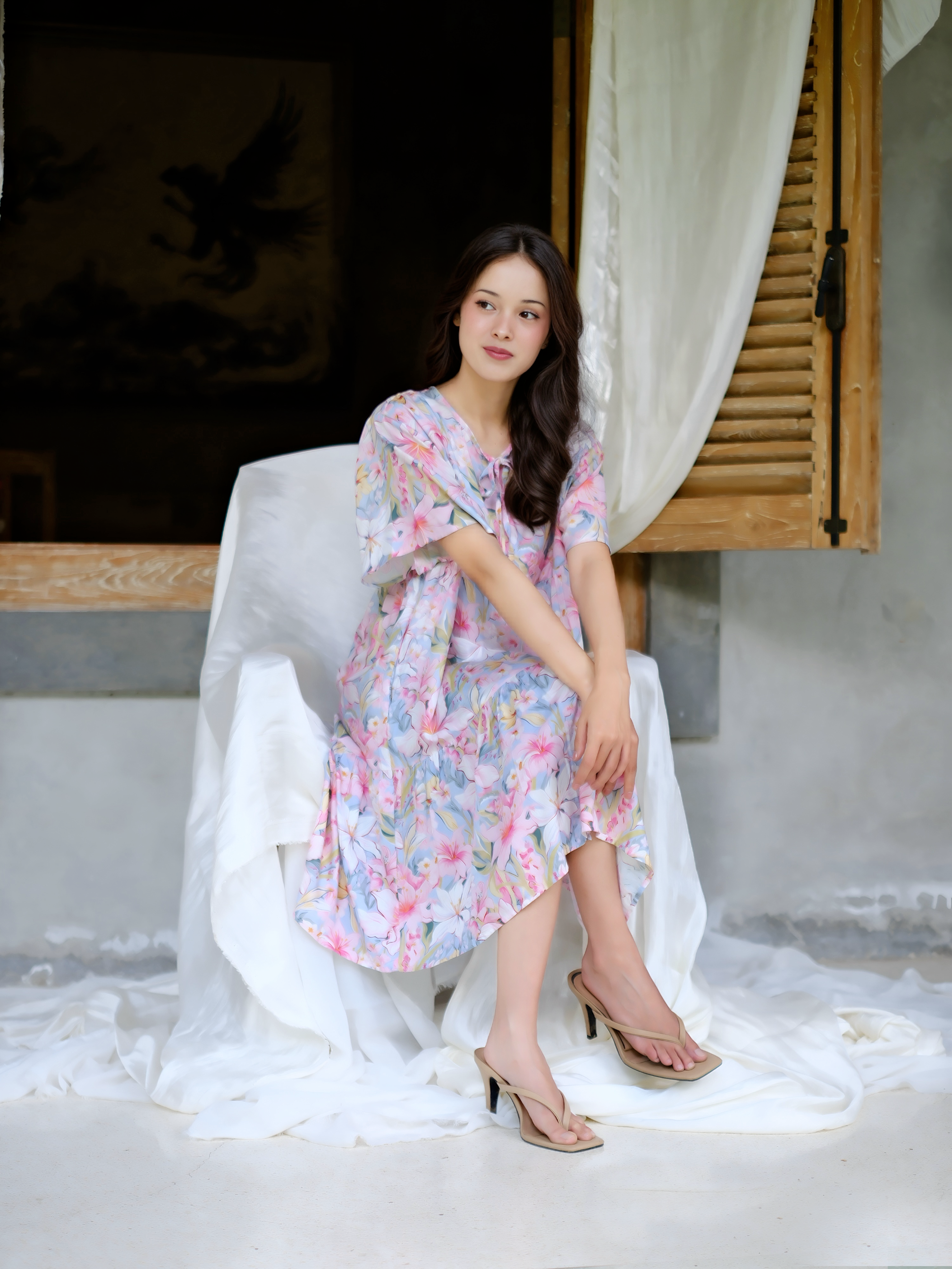 MOANA │ Daster Rayon Pendek Ruffle Dress
