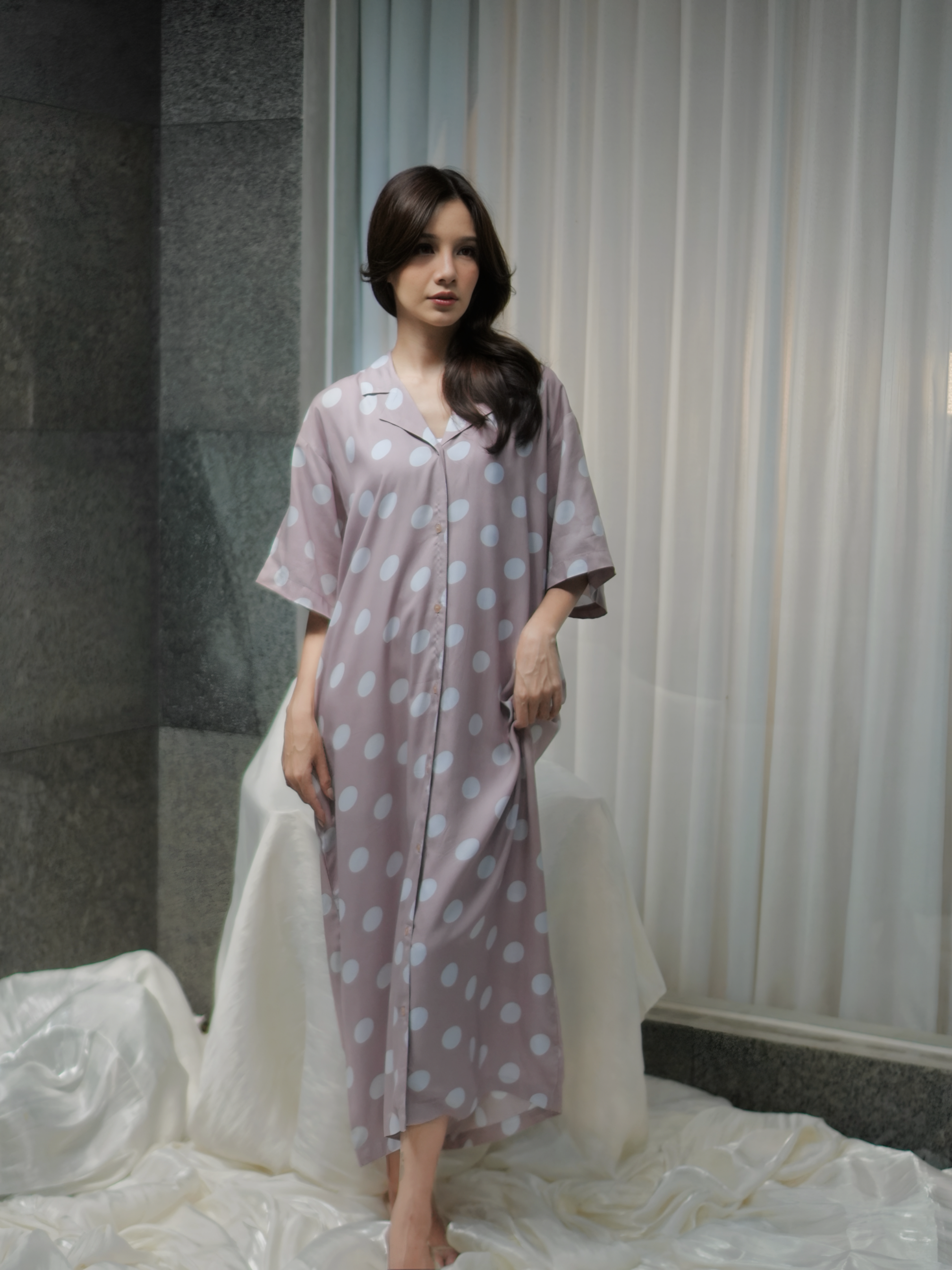 MOLLY │ Dress Daster Kancing Rayon Panjang