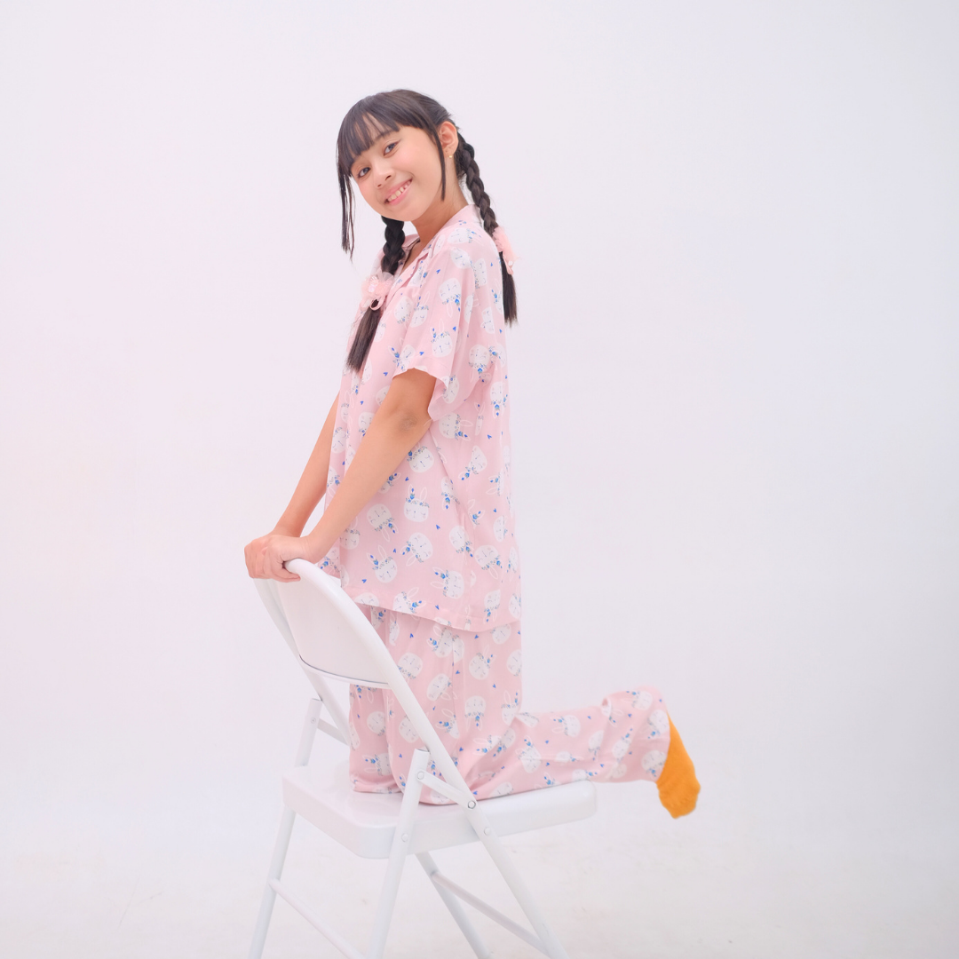 RACHEL KIDS │ One Set Piyama Baju Tidur Anak Rayon Celana Panjang