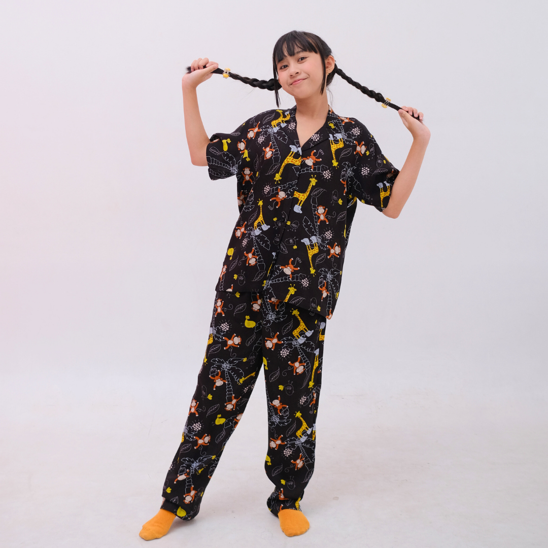RACHEL KIDS │ One Set Piyama Baju Tidur Anak Rayon Celana Panjang