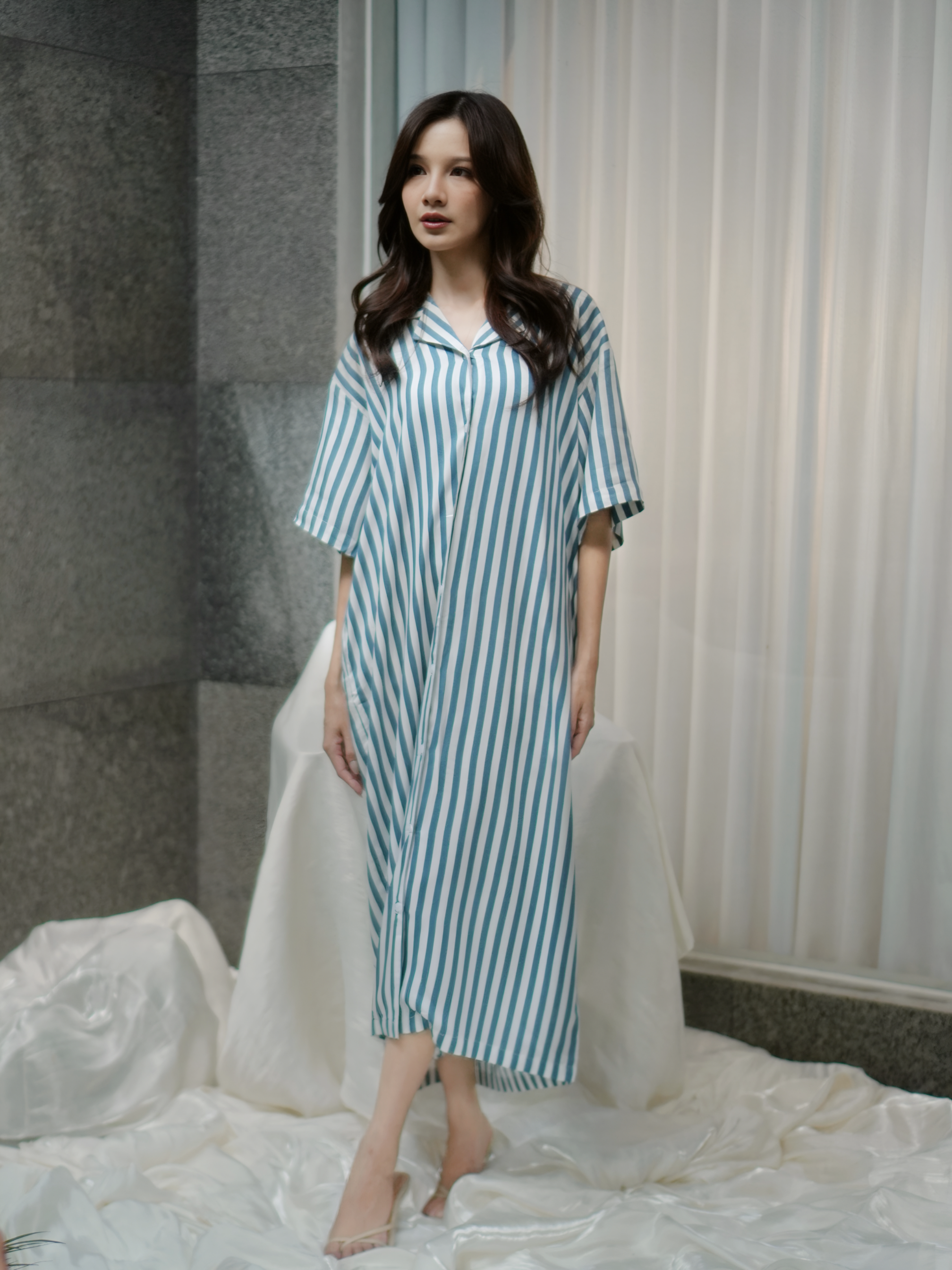 MOLLY │ Dress Daster Kancing Rayon Panjang
