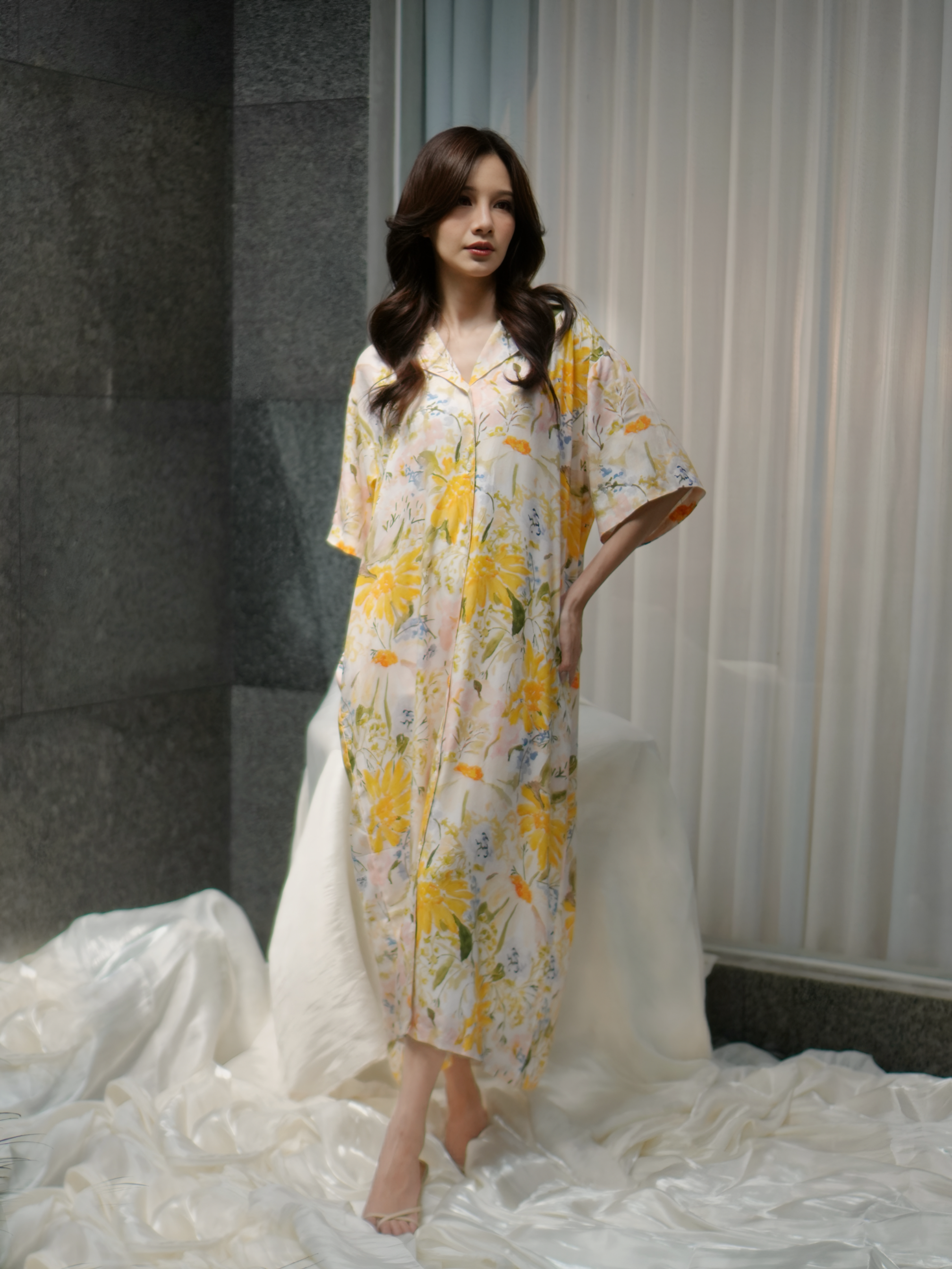 MOLLY │ Dress Daster Kancing Rayon Panjang