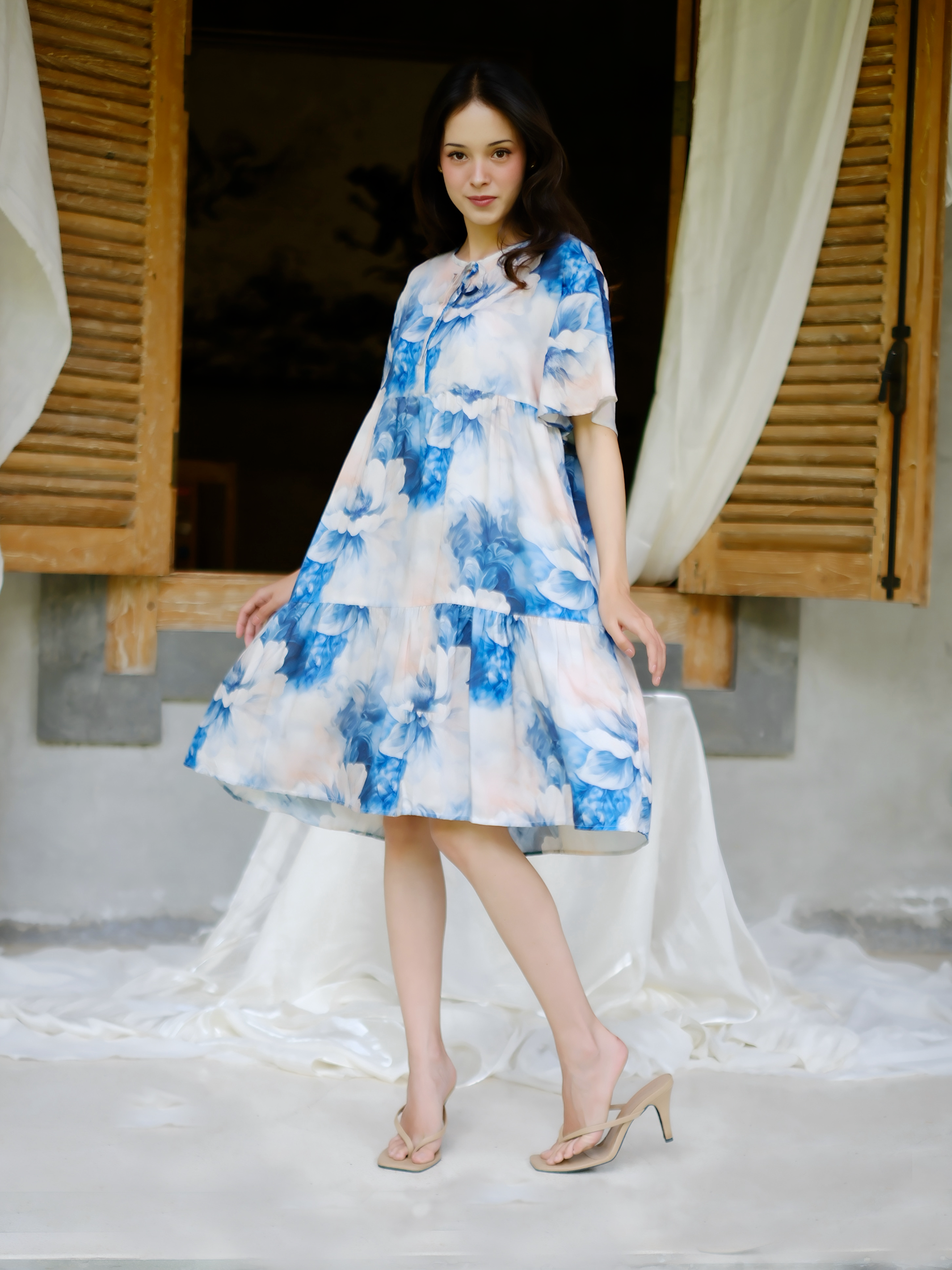 MOANA │ Daster Rayon Pendek Ruffle Dress