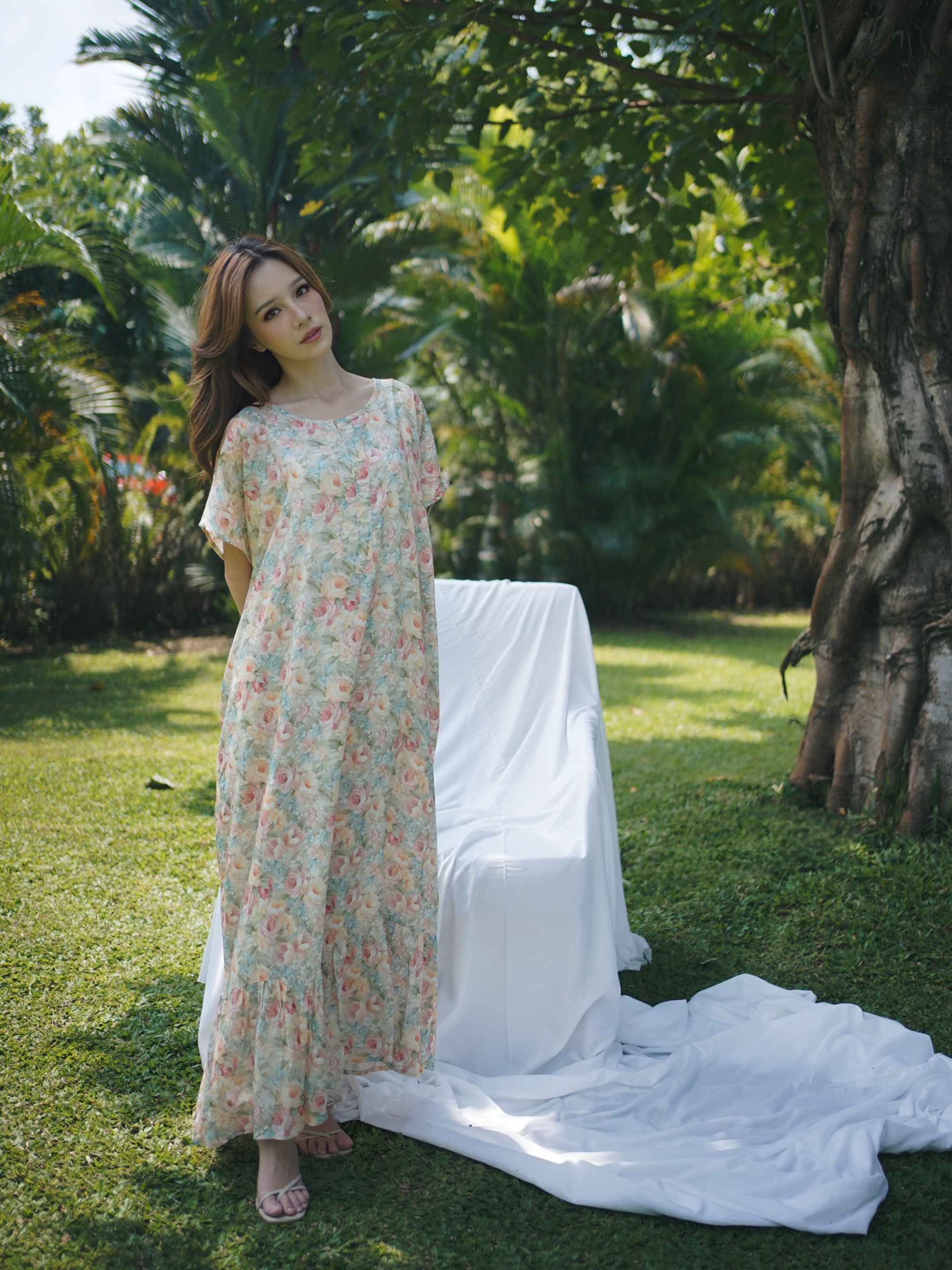 ELEYA │ Daster Rayon Panjang Ruffle Dress