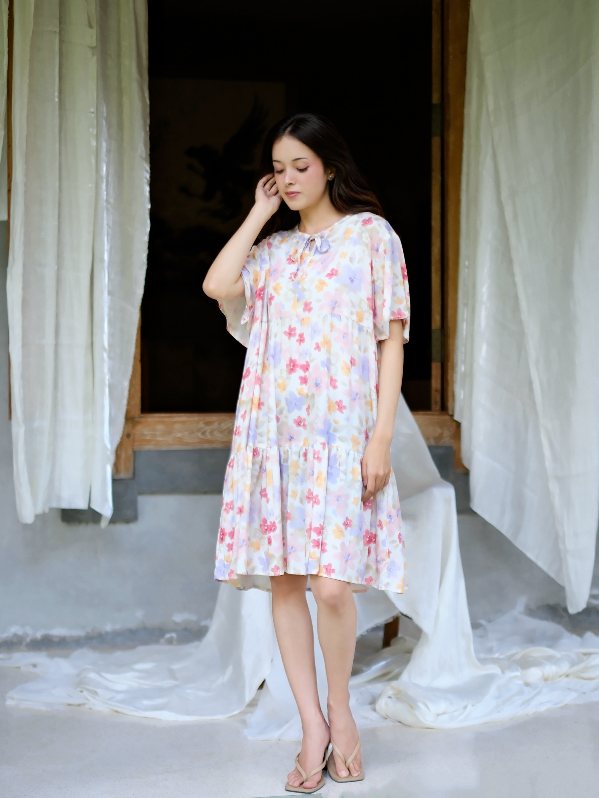 MOANA │ Daster Rayon Pendek Ruffle Dress