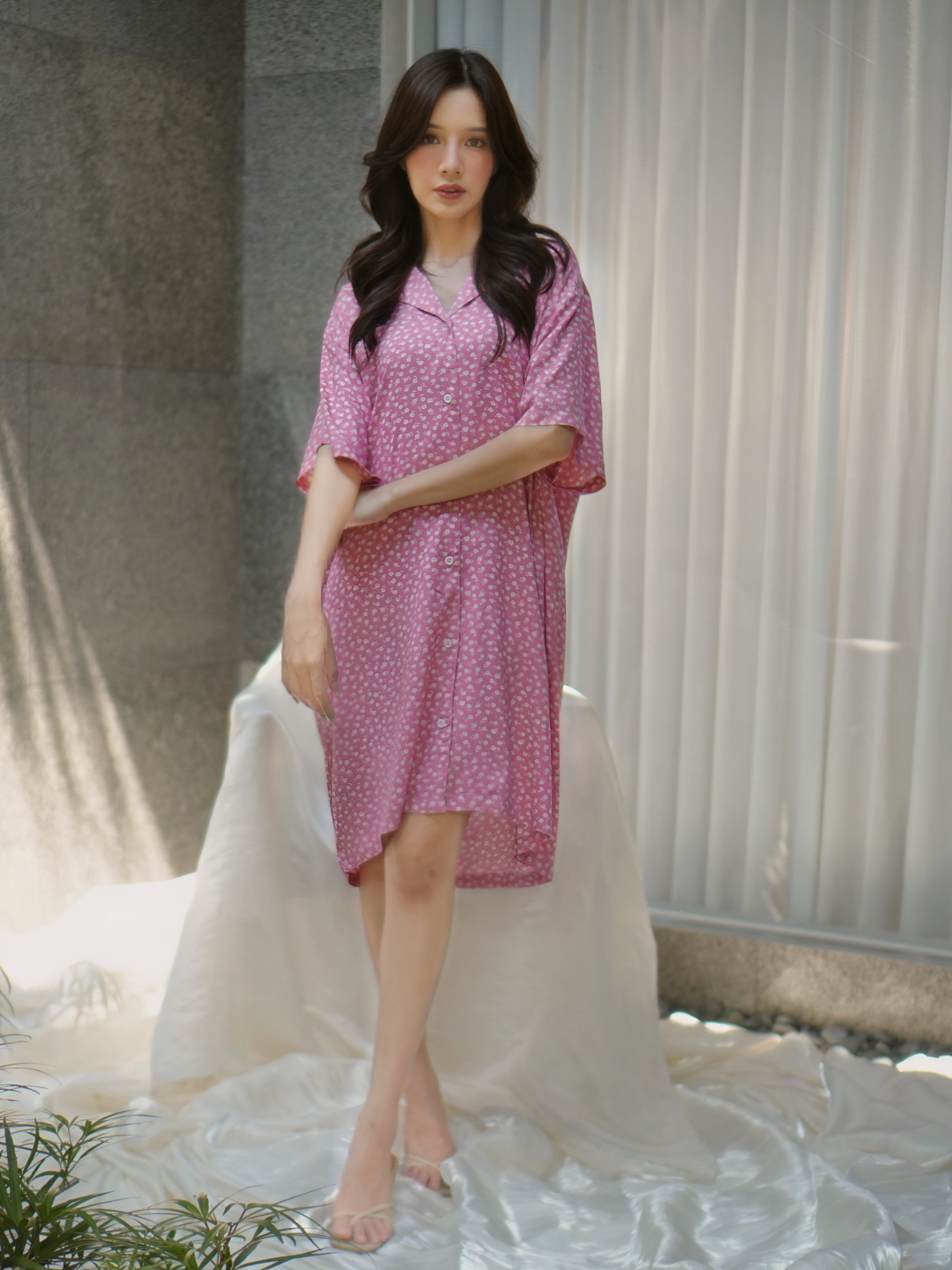 MOLLY │ Dress Daster Kancing Rayon Pendek