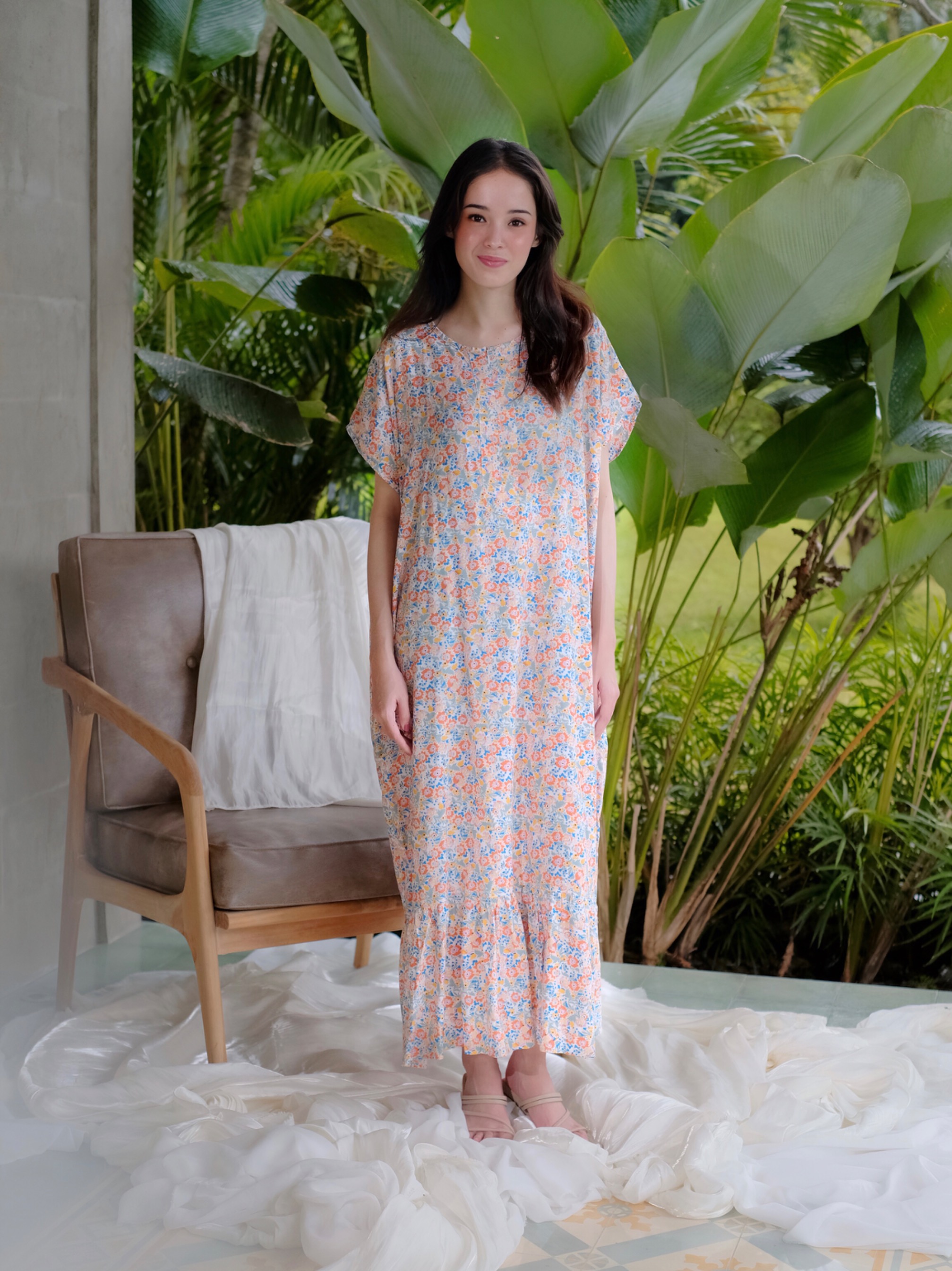 ELEYA │ Daster Rayon Panjang Ruffle Dress