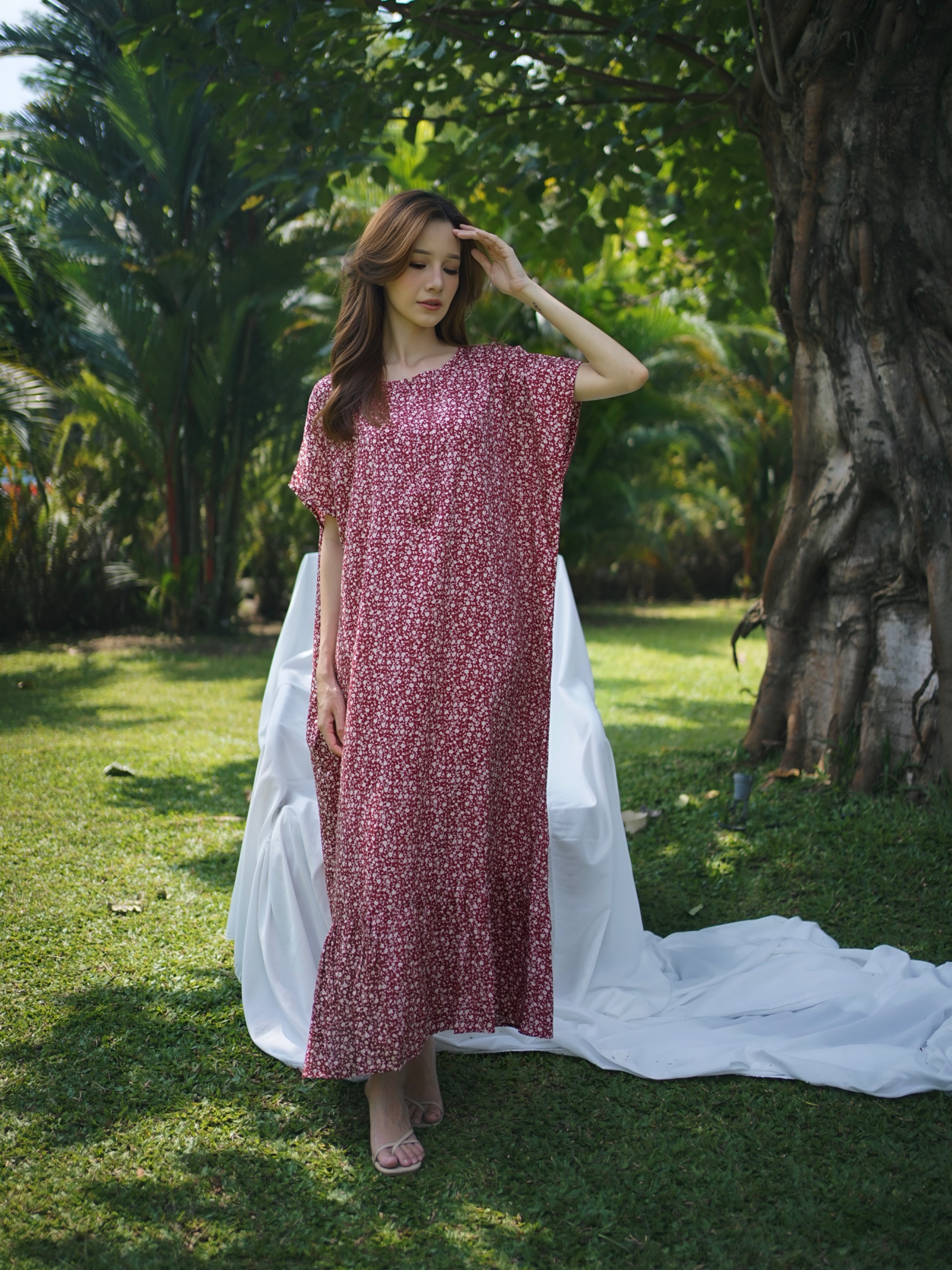 ELEYA │ Daster Rayon Panjang Ruffle Dress