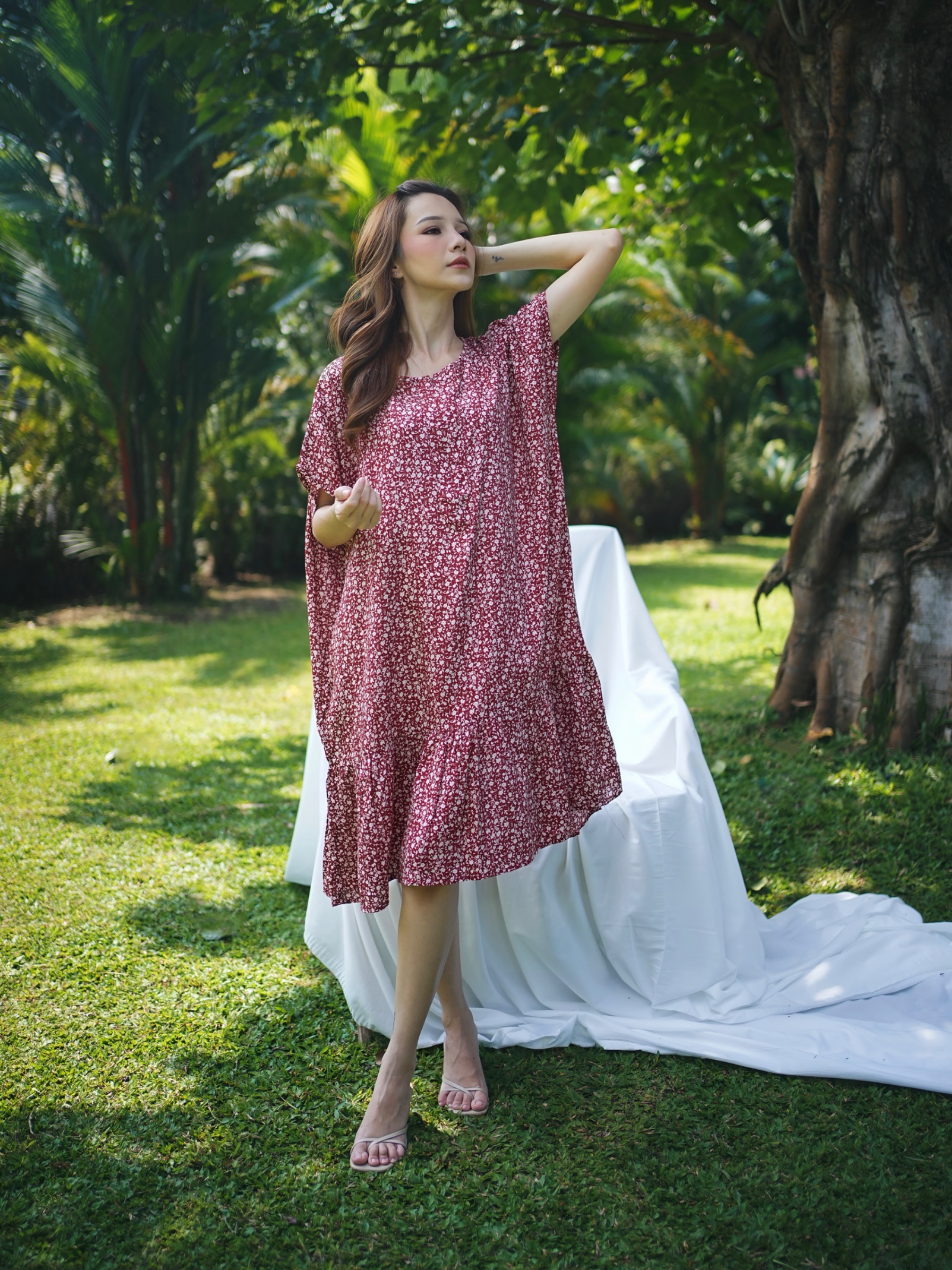 ELEYA │ Daster Rayon Pendek Ruffle Dress