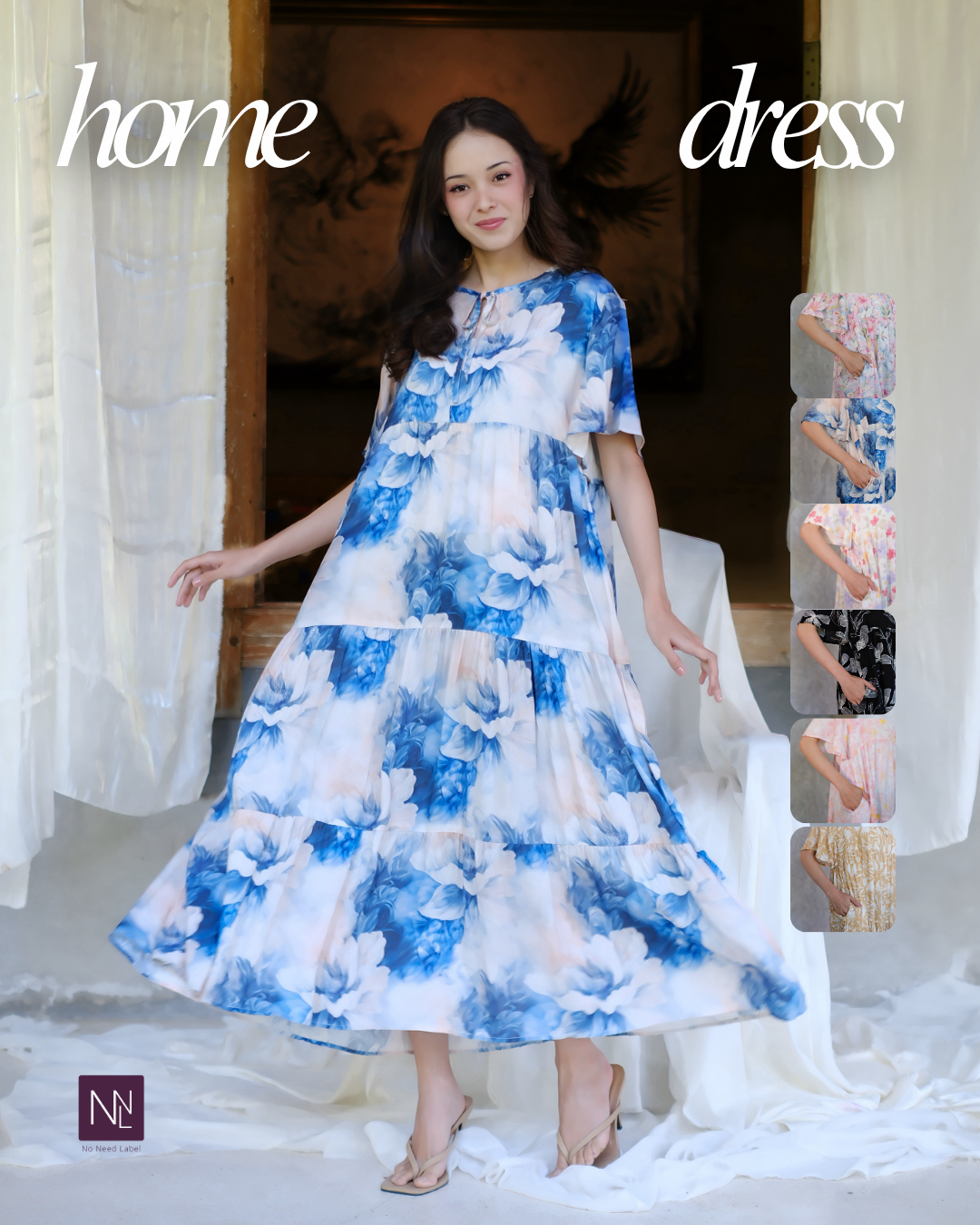 MOANA │ Daster Rayon Panjang Ruffle Dress