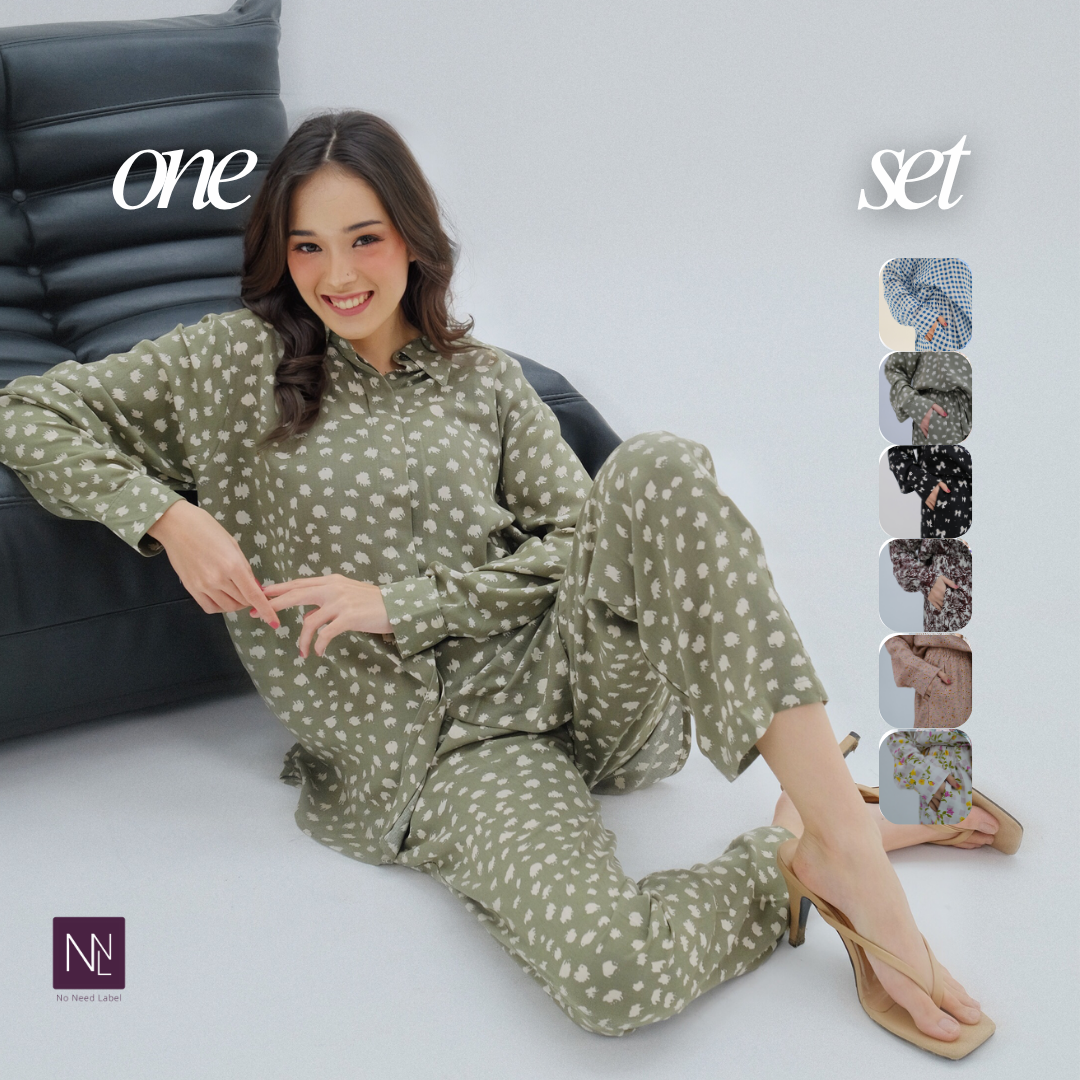 RALINE │ One Set Piyama Rayon Lengan Panjang