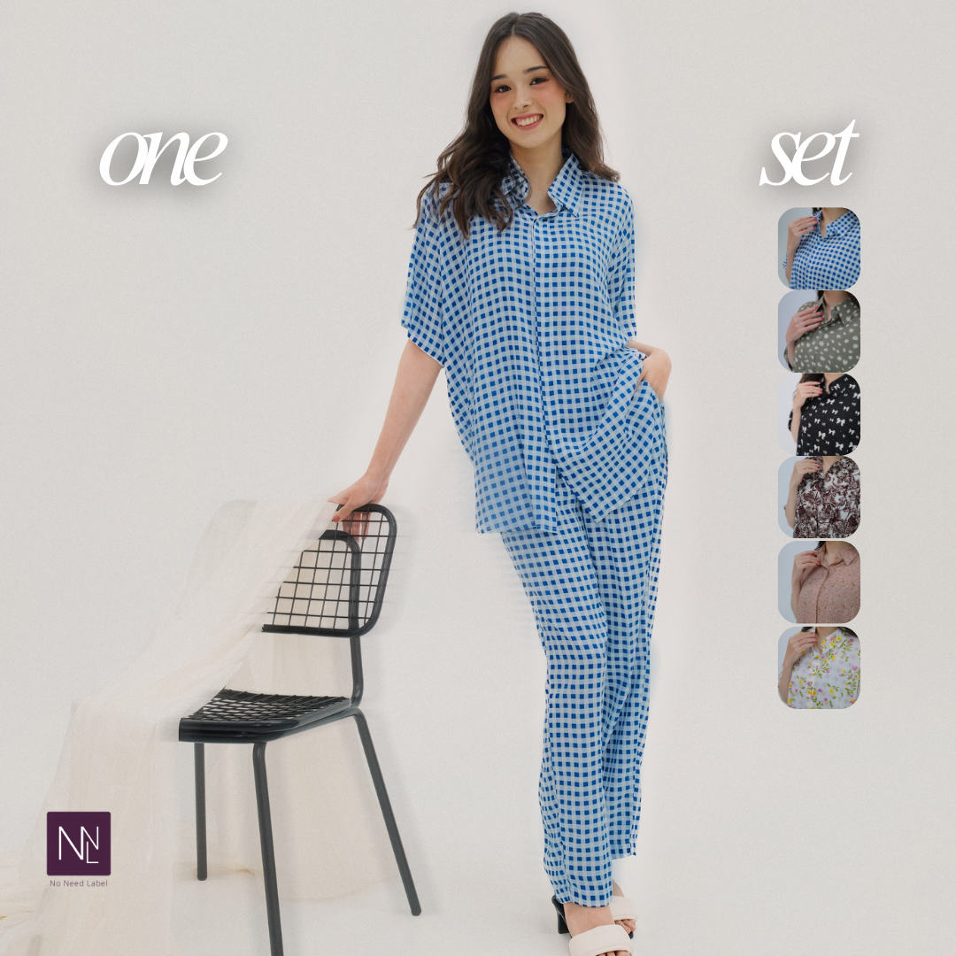 RALINE │ One Set Piyama Rayon Lengan Pendek