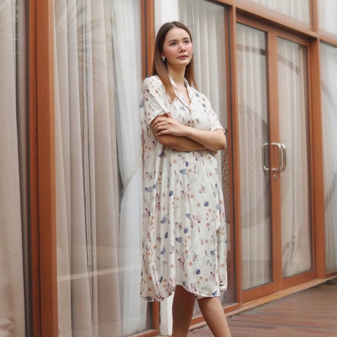 FINE ERIKA │ Kimono Pendek Premium Silk Lengan Pendek