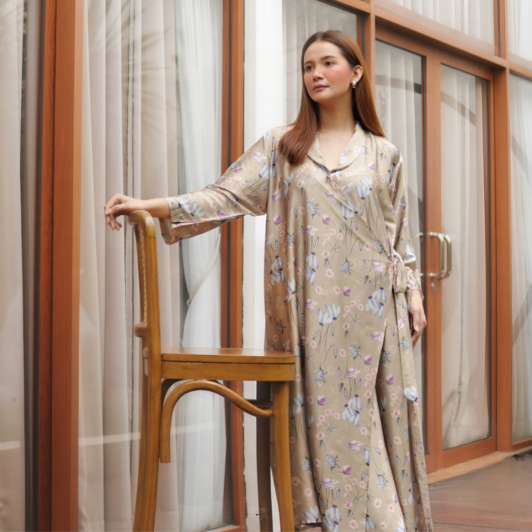 FINE ERIKA │ Kimono Panjang Premium Silk Lengan Panjang