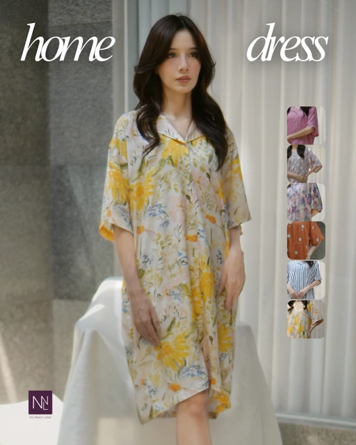 Image of MOLLY │ Dress Daster Kancing Rayon Pendek