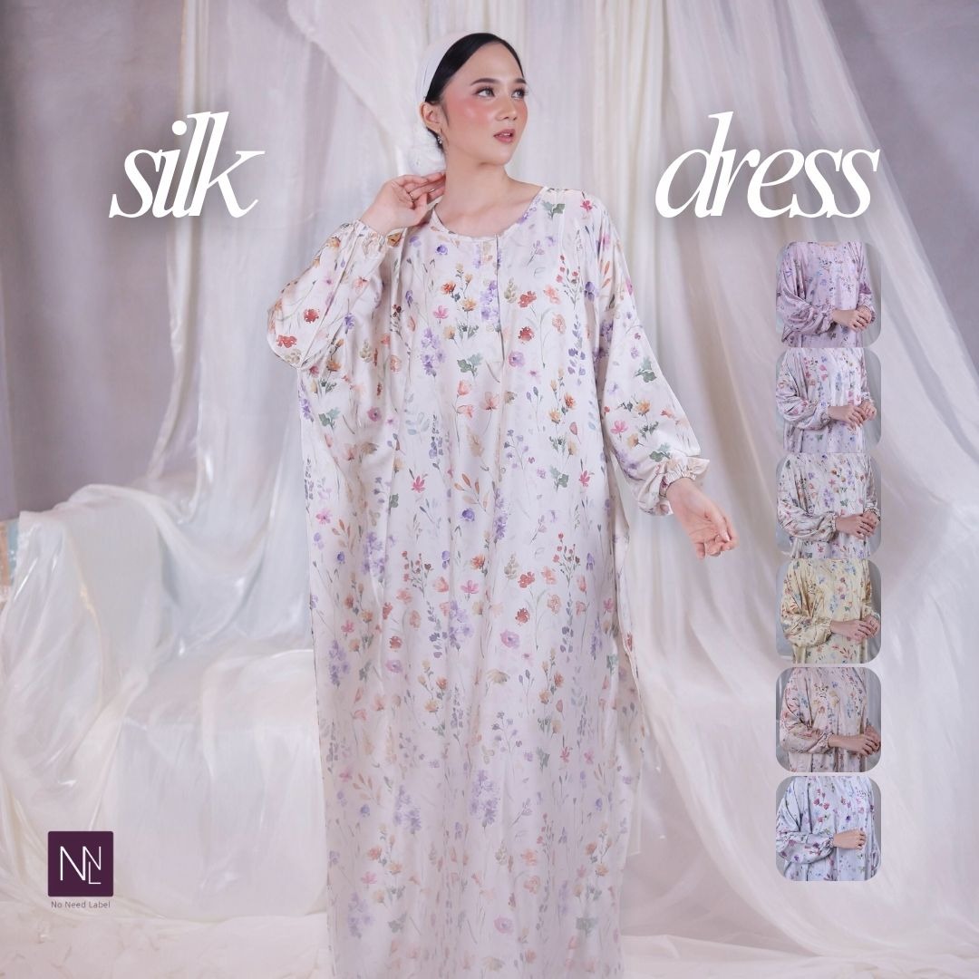 ALMIRA │ Gamis Long Dress Panjang Premium Silk Lengan Panjang