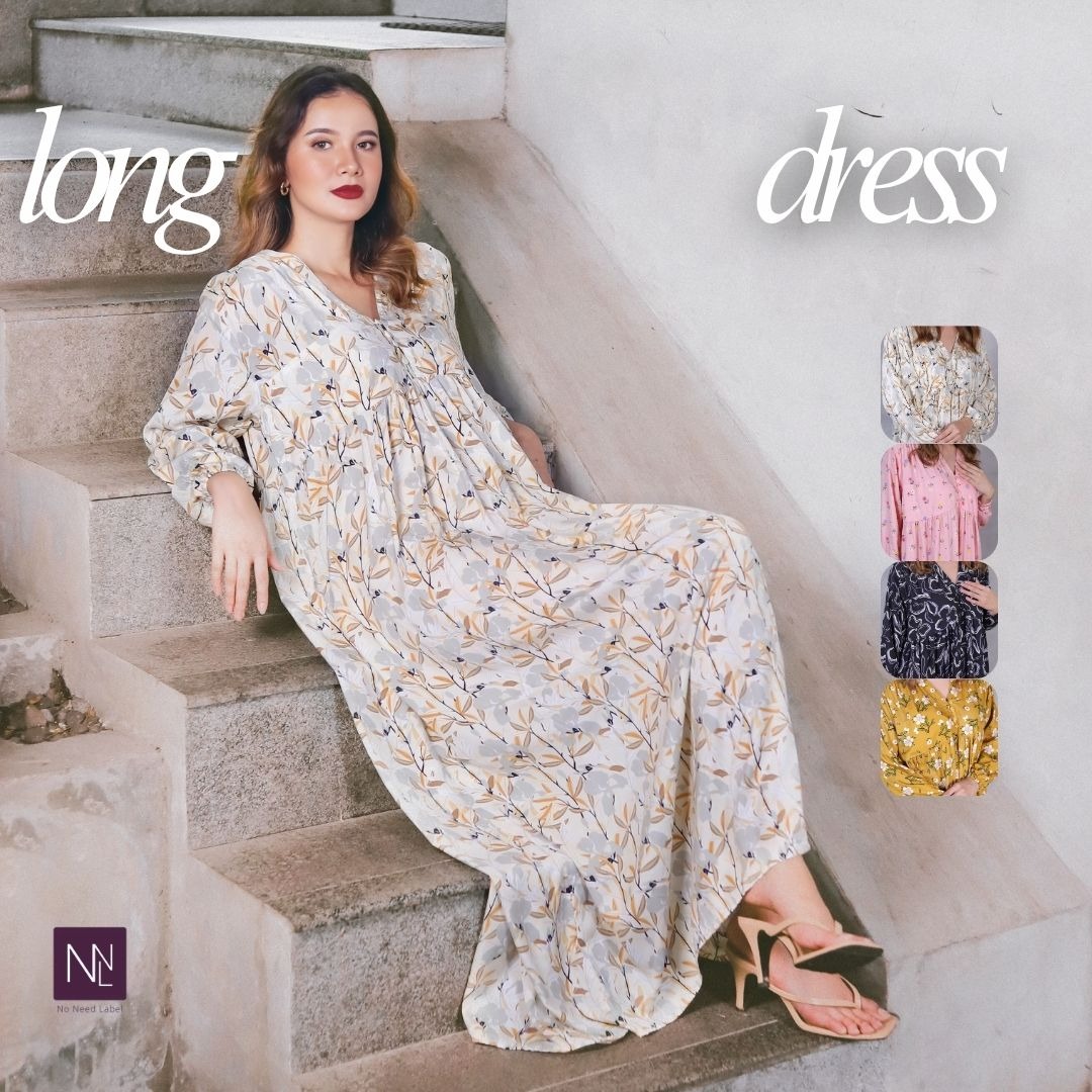 ALORA │ Long Dress Panjang Rayon